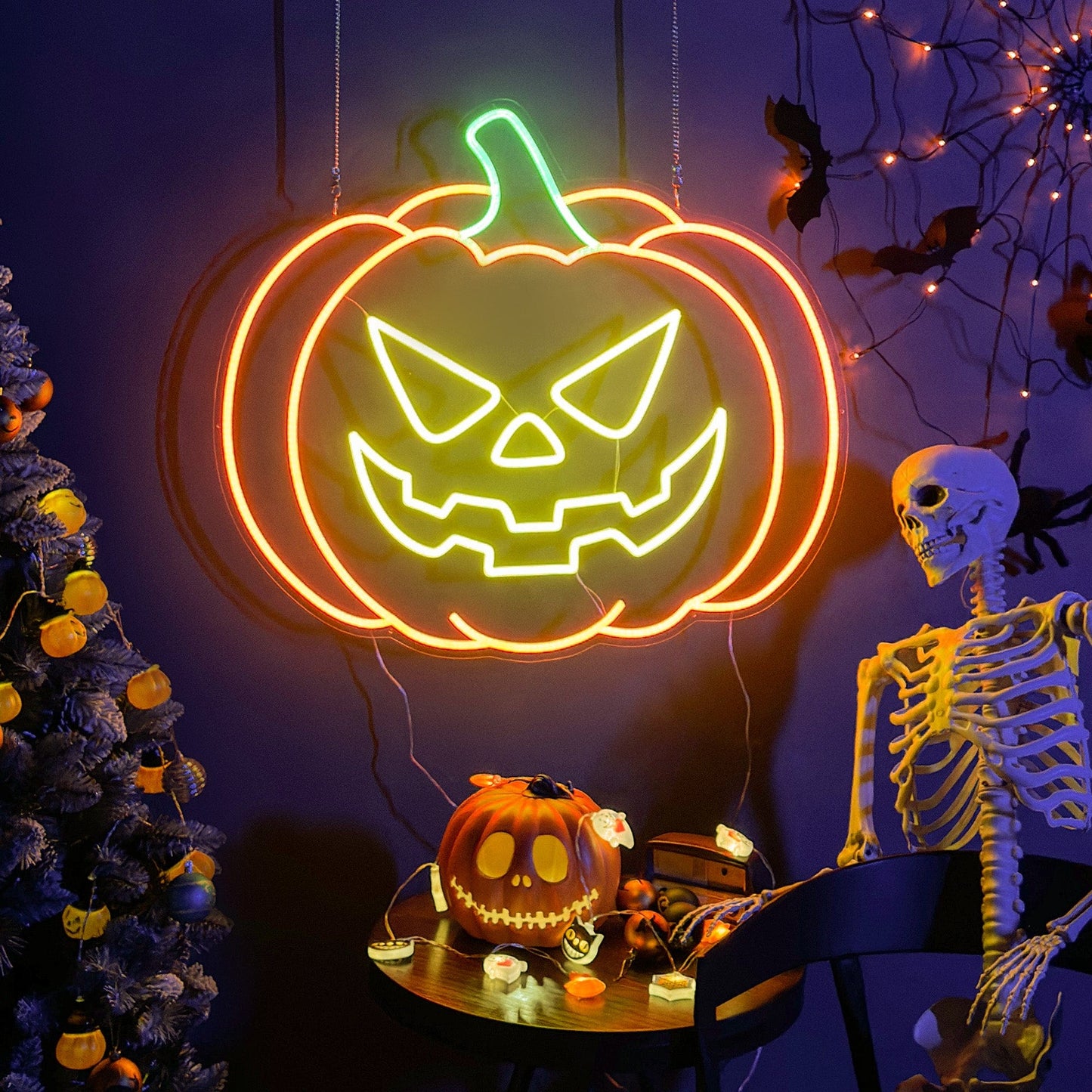Halloween Pumpkin Neon Sign