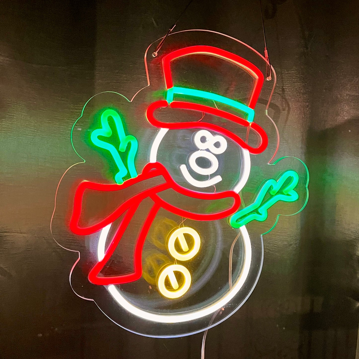 Snowman Christmas Neon Sign