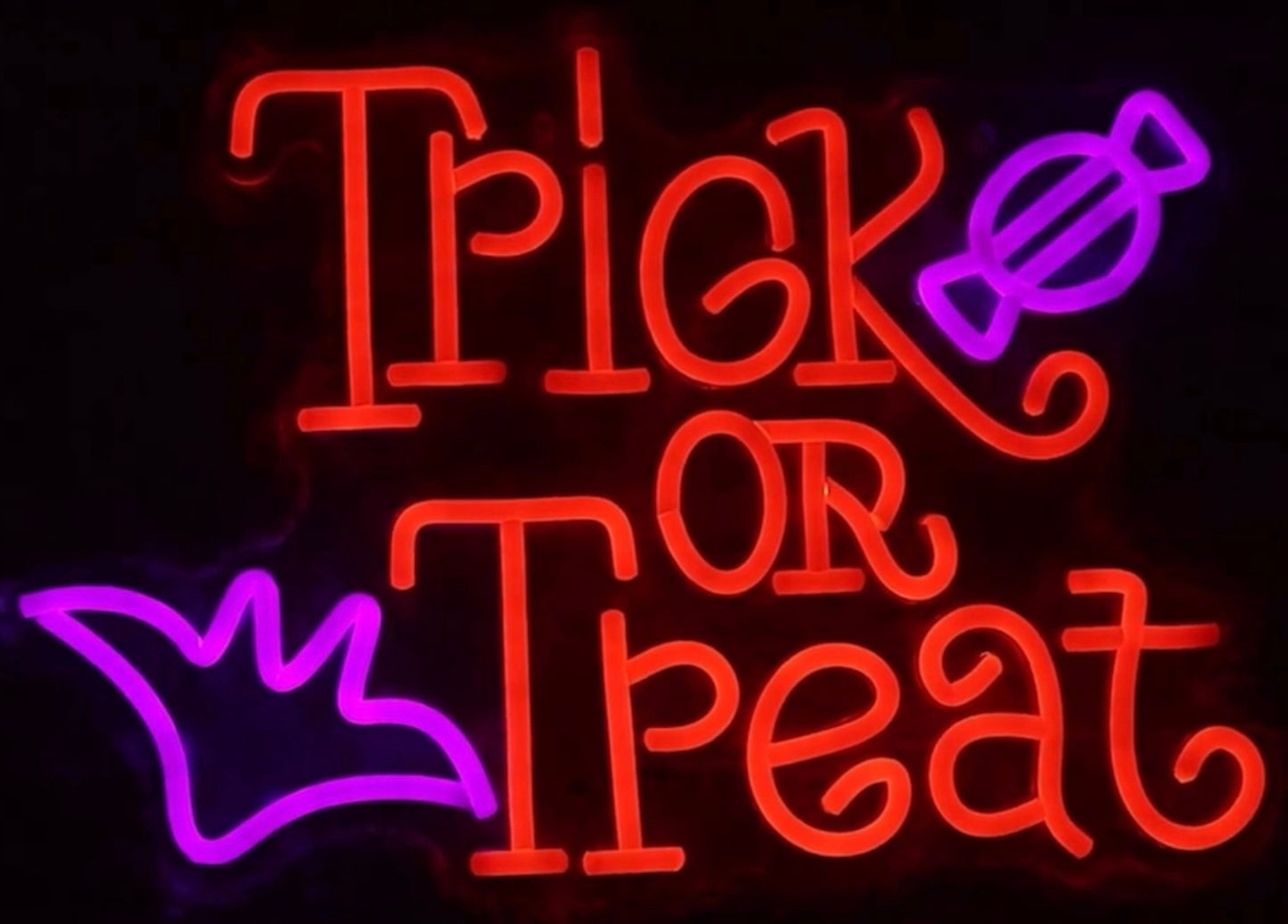 Trick or Treat Neon Sign for Outdoor