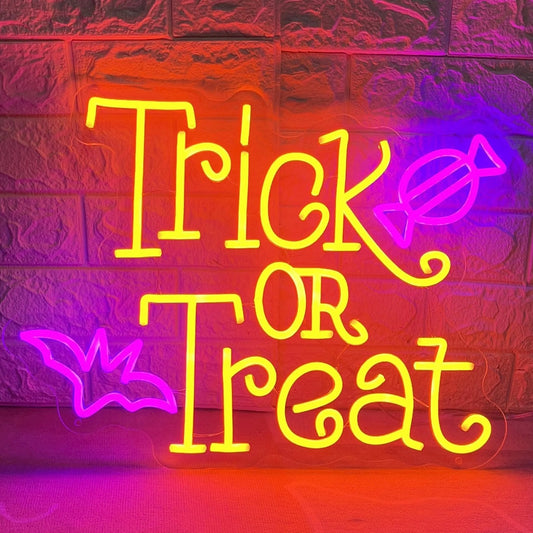 Trick or Treat Neon Sign for Indoor