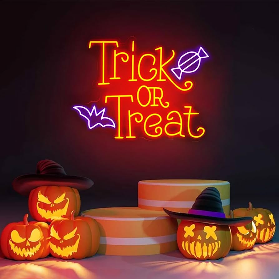 Trick or Treat Neon Sign for Outdoor