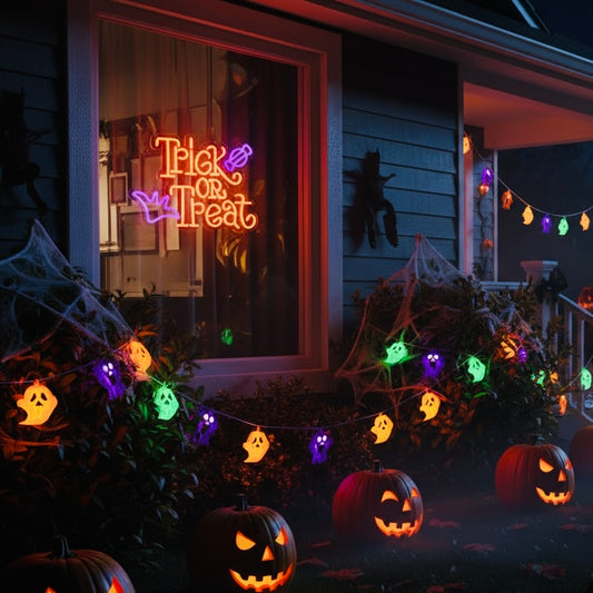 Halloween Trick or Treat Neon Sign