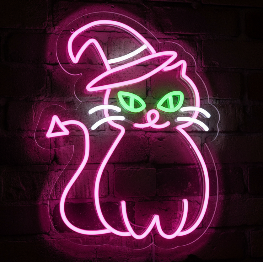 Halloween Cat Neon Sign
