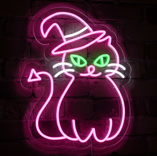 Halloween Cat Neon Sign