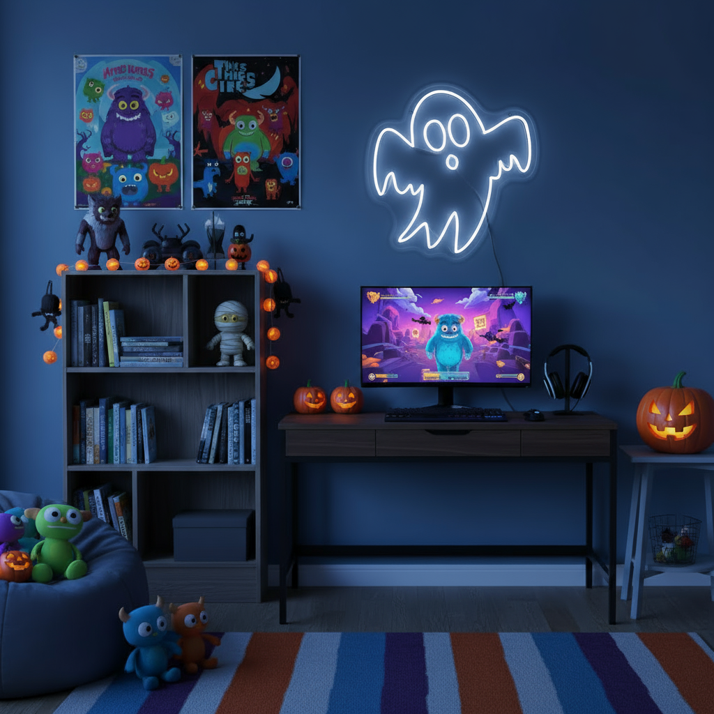 Halloween Ghost Neon Sign