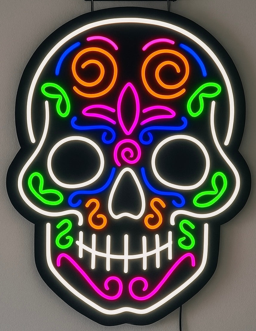 La Catrina Skull Neon Sign