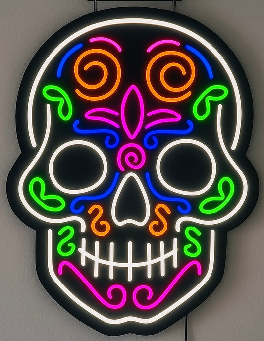 La Catrina Skull Neon Sign